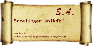 Strelinger Anikó névjegykártya